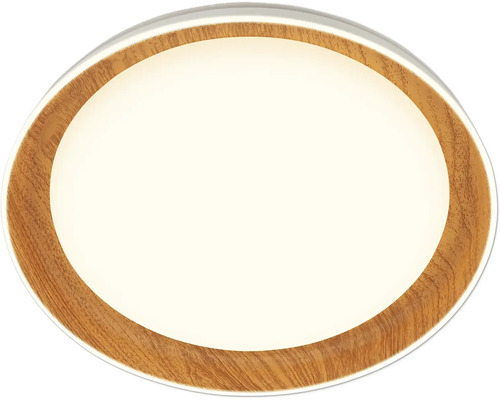 Runde Deckenleuchte mit Holzoptik