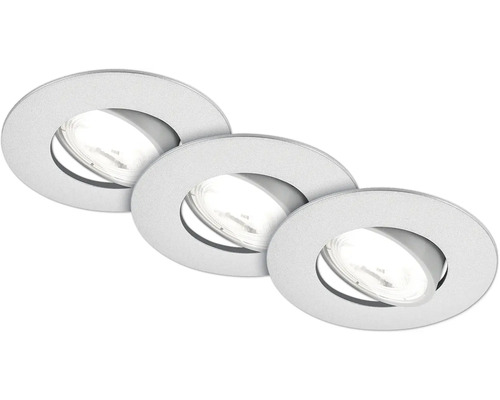 Trois spots encastrables pour le plafond