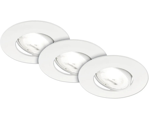 Trois spots encastrables ronds