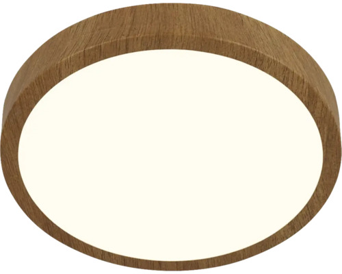 Plafonnier rond aspect bois