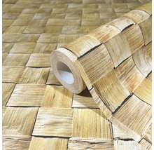 Rolle Papiertapete mit Holzblockmuster