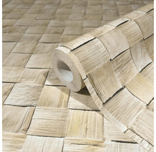 Tapetenrolle mit Holzblockmuster