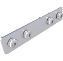 Metallplatte mit vier Schrauben