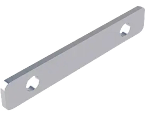 HS Terra Systec Multiprofilverbinder low inkl. Schrauben Aluminium 60 x 10 x 2 mm Metallverbinder mit zwei Löchern zur Befestigung