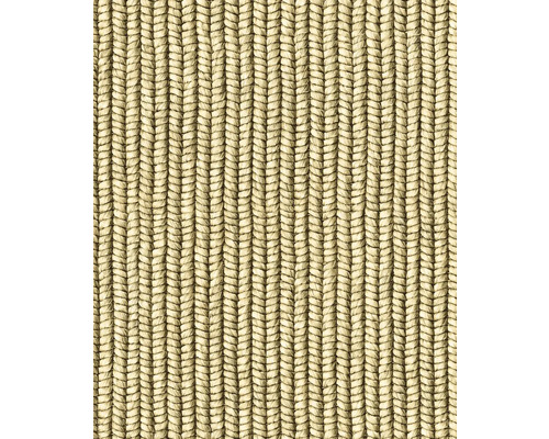 Papier peint intissé 45750 Struktura textile tressé beige marron Gros plan d''un tapis en sisal avec une texture tressée