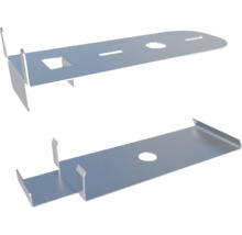 Zwei Metallhalterungen zur Befestigung