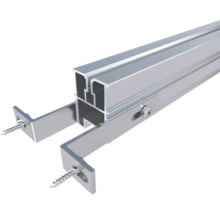 Aluminiumprofil mit Halterung und Schrauben zur Montage
