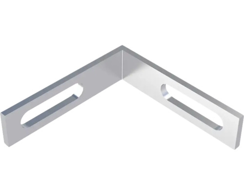 HS Terra Systec Winkelverbinder low inkl. Schrauben Aluminium 40 x 40 x 10 mm Pack = 10 Stück Winkelverbinder mit Langlöchern