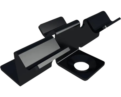 HS Terra Nutclip B Edelstahl schwarz 12 x 40 x 24 mm Pack = 100 Stück Dachrinnenhalterung aus Metall