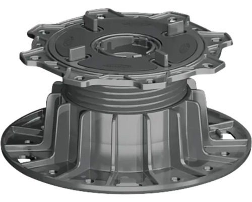 HS Terra Hero M Verstellfuß PP-C schwarz Aufbauhöhe 55 - 85 mm Verstellfuß für Terrassenbau