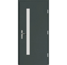 Porte d''entrée avec partie vitrée et poignée