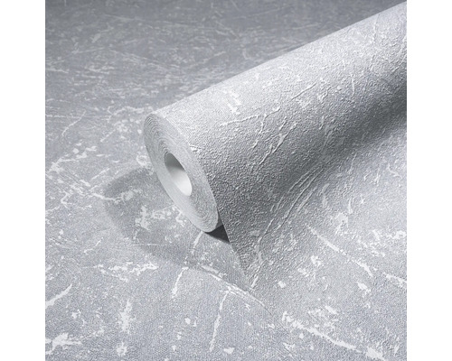 Rouleau de papier peint gris avec motif structuré