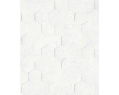 Vliestapete 34157 Loft Superior geometrisch weiß Helle Wandfliesen mit sechseckigem Muster