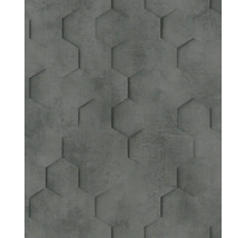 Revêtement mural gris à motif hexagonal