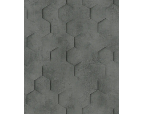 Revêtement mural gris à motif hexagonal