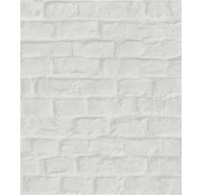 Papier peint avec motif de briques blanches