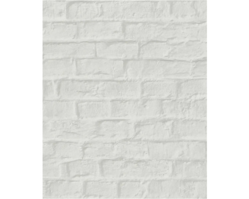 Papier peint avec motif de briques blanches