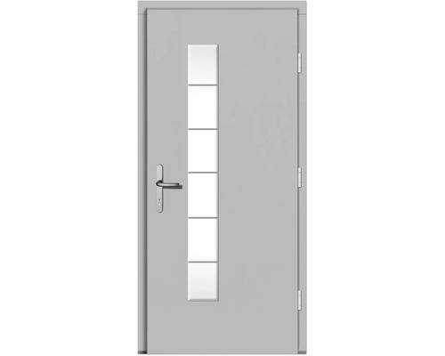 Haustür mit Glaseinsatz und Türgriff