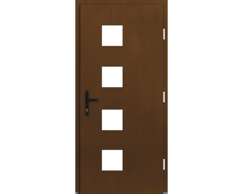 Porte d''entrée avec quatre découpes carrées