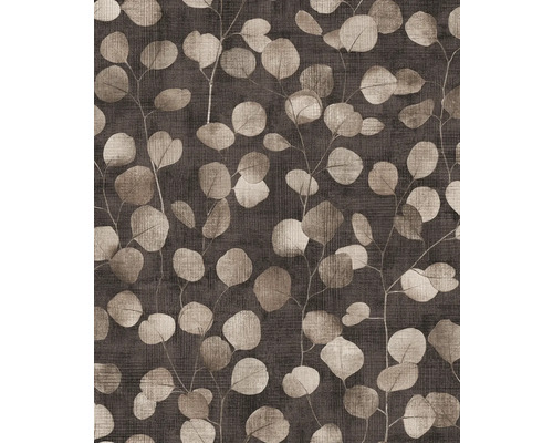 Papier peint intissé 81639 Leyla feuilles marron Papier peint avec motif de feuilles d''eucalyptus
