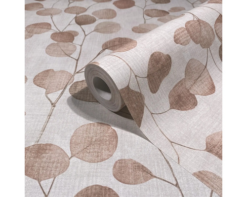 Rouleau de papier peint avec motif de feuilles