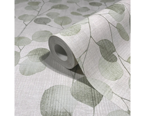 Rouleau de papier peint avec motif de feuilles d''eucalyptus