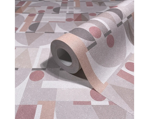 Rouleau de papier peint à motif géométrique