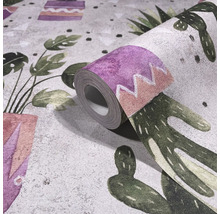 Rouleau de papier peint avec motifs de plantes