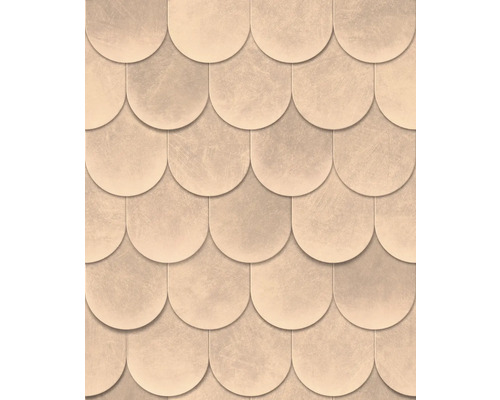 Papier peint intissé 81658 Leyla écailles aspect 3D orange Carrelage avec motif écailles de poisson