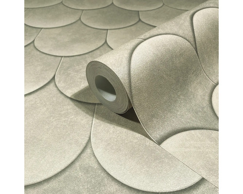 Rouleau de papier peint vinyle avec motif demi-cercle