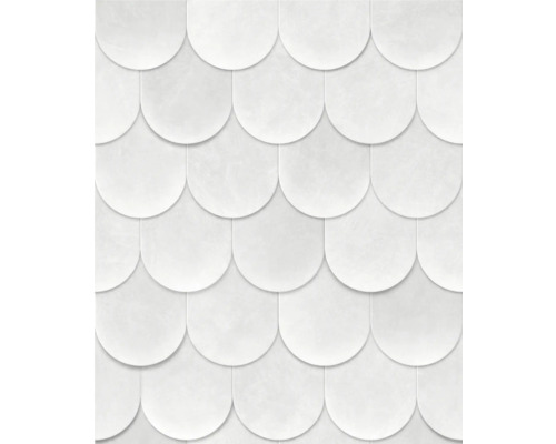 Papier peint intissé 81660 Leyla écailles aspect 3D gris Carreaux muraux décoratifs à l''aspect écaillé