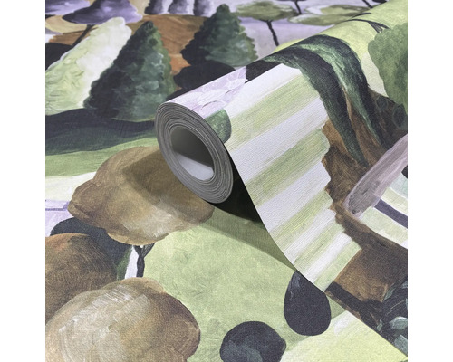 Rouleau de papier peint avec motif de paysage