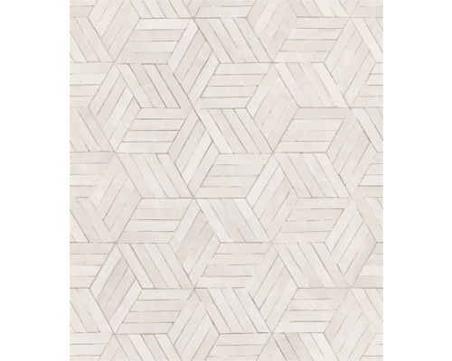 Papier peint intissé 81699 Leyla géométrique aspect pierre gris Motif de carreaux avec design géométrique