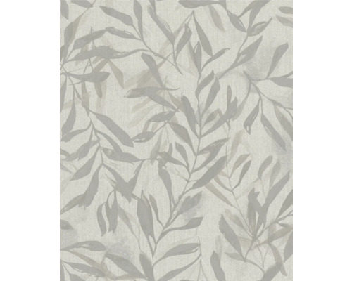 Papier peint intissé 82440 Leyla branches beige gris Papier peint à motif de feuilles