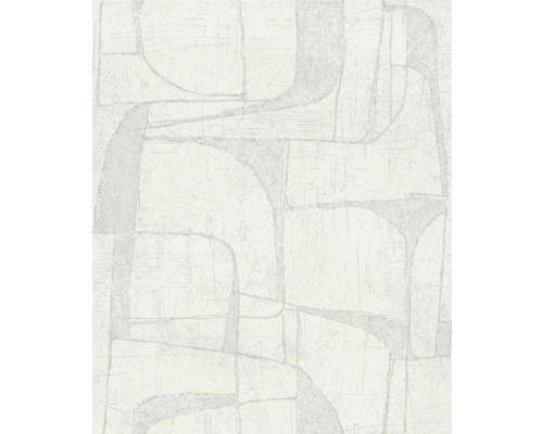 Papier peint intissé 82451 Leyla abstrait blanc beige Papier peint avec motif abstrait pour la décoration murale