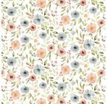 Blumenmuster mit Rosen und Blättern