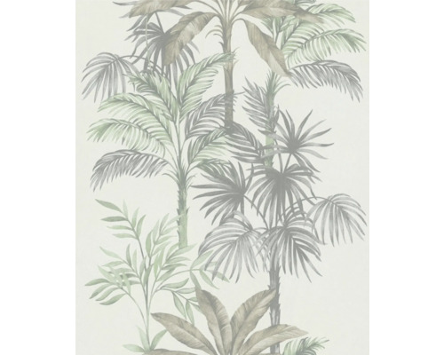 Papier peint intissé 82457 Leyla jungle gris-vert Papier peint avec motif de palmiers
