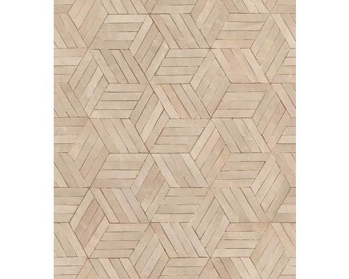 Papier peint intissé 89001 Leyla géométrique aspect pierre beige Motif de carreaux avec design géométrique pour sol ou mur