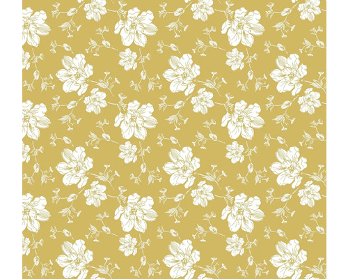 Tischdecke Noblessa Schnitt Yellow Blossom Ø 140 cm Blumentapete mit Blütenmuster