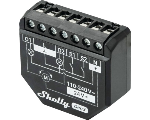 Contrôle d''éclairage Shelly Gen3 avec bornes à vis