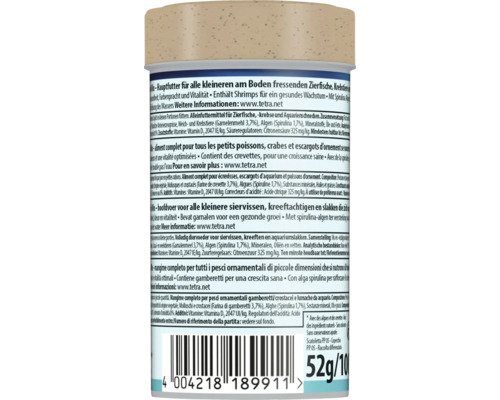 Tetra Futter für Zierfische, Krebstiere und Schnecken