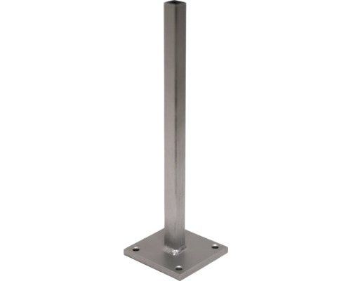 Pied de support à cheviller 12 x 42 cm lot de 2 Poteau métallique avec plaque de montage