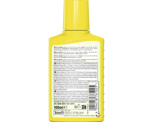 Tetra AlguMin produit anti-algues dans une bouteille de 100 ml