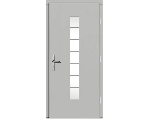 Porte d''entrée avec insert en verre et poignée