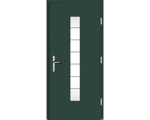 Haustür mit Glaseinsatz und Türgriff