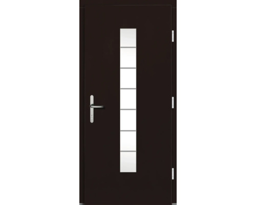 Porte d''entrée avec insert en verre et poignée