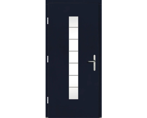 Haustür mit Glaseinsatz und Griff