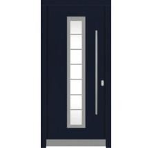 Porte d''entrée avec insert en verre et poignée barre