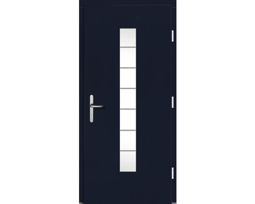 Porte d''entrée avec insert en verre et poignée
