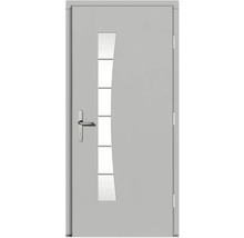 Porte d''entrée avec insert en verre et poignée de porte